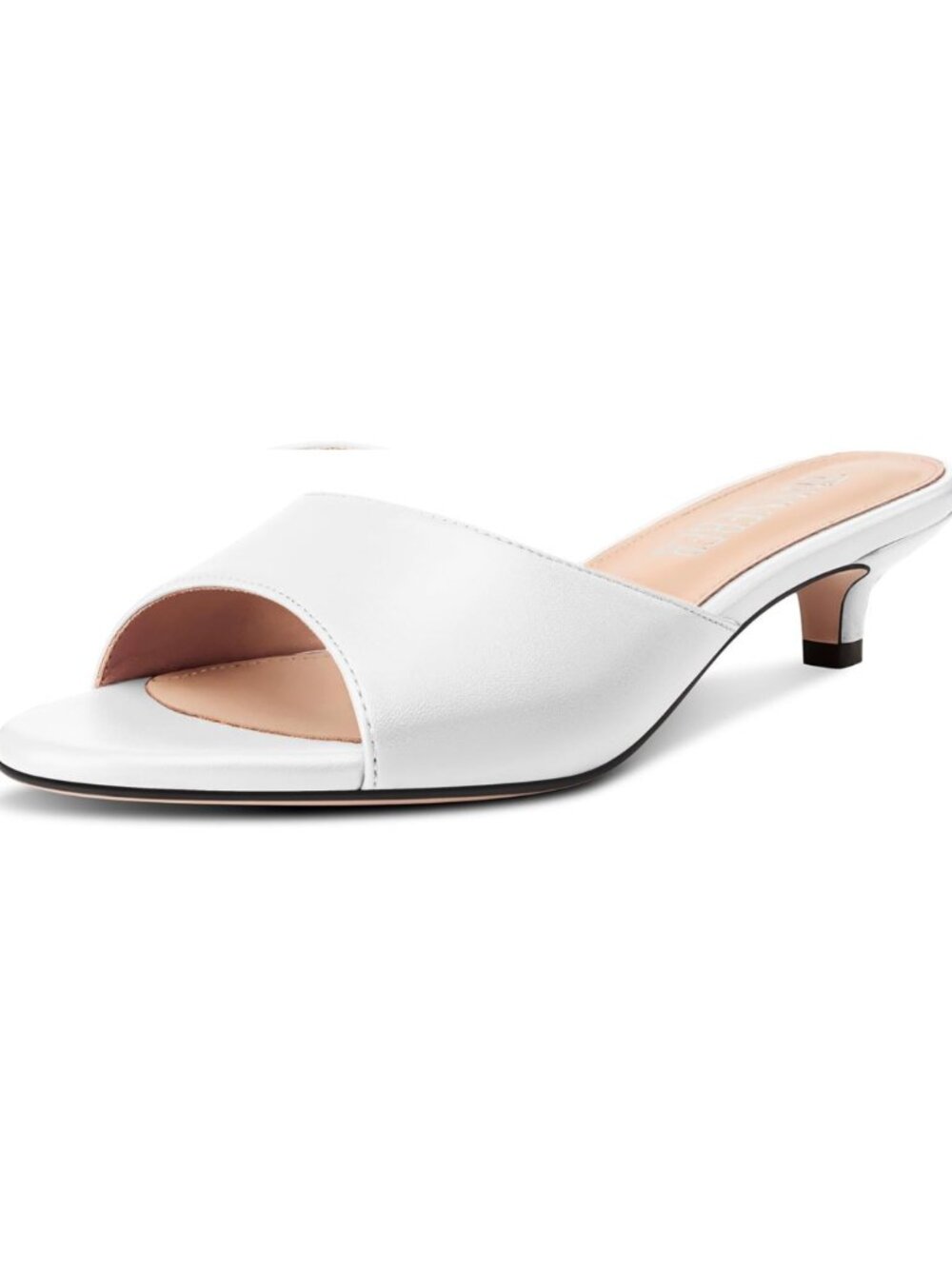 TNYNFBEB Women Low Kitten Heel Open Toe Slingback Mule Dress Sandals
